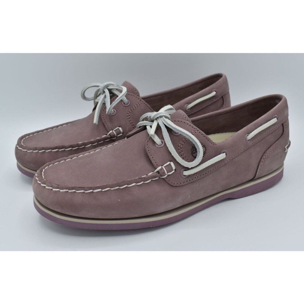 Timberland Womens‎ Size 9.5 Classic Medium Purple Nubuck Boat Shoes Loafers